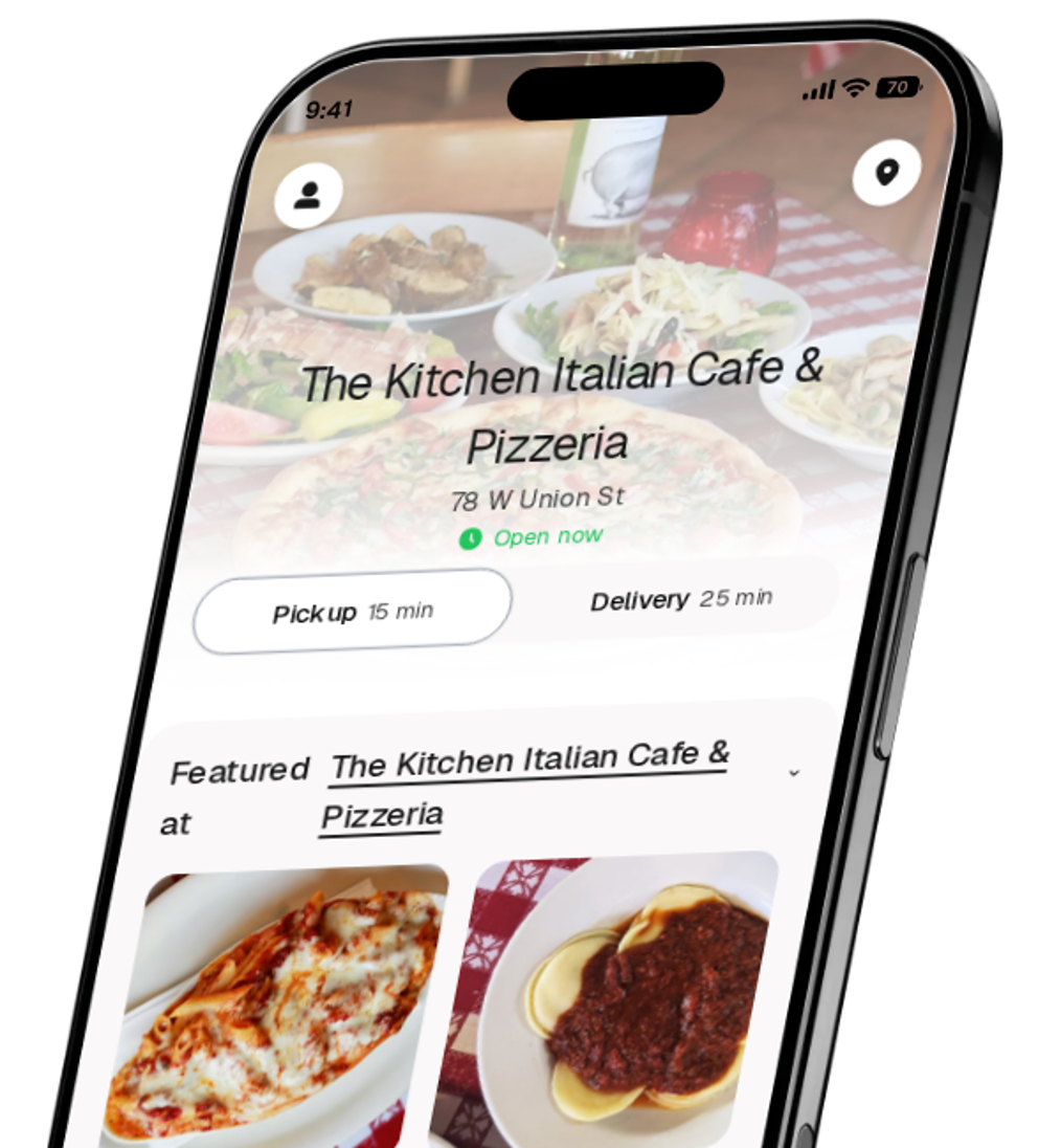 The Kitchen Italian Cafe & Pizzeria app preview